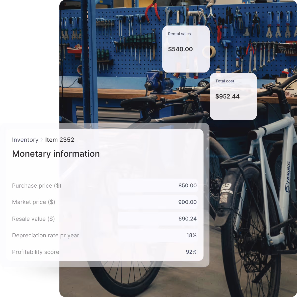 Finanční dashboard Rentall by Twice
